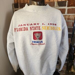 Vtg 90s Embroidered Florida State Seminoles EA Team Edition Sugar Bowl Sz XL USA
